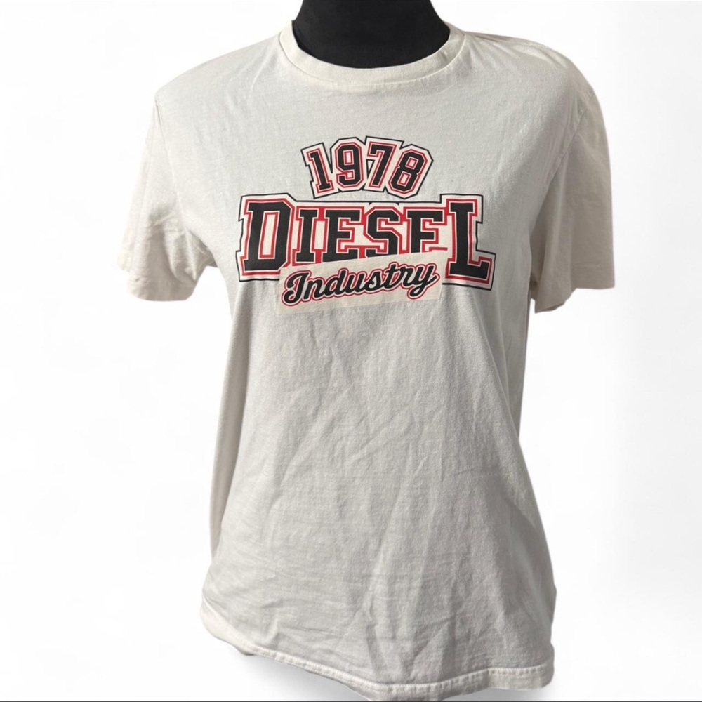 Diesel Men's Cream Graphic Tee